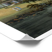 Gartenszene, c.1820-40 (mit Papier) Poster (Ecke)