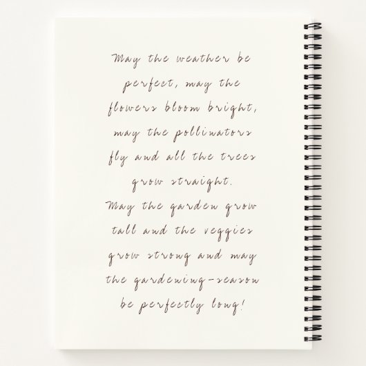 Gartentagebuch Notizblock (Rückseite)