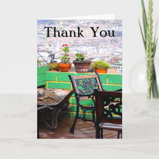 Gartenterrasse Vielen Dank Dankeskarte (Vorderseite)