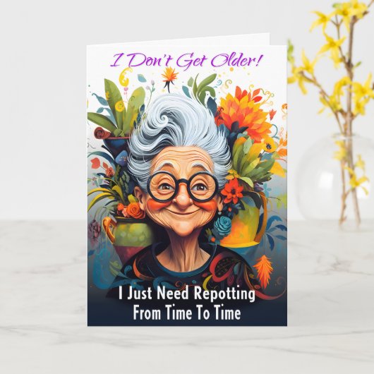 Gartenthema Custom Geburtstag - Jubiläum Karte (Gelbe Blume)