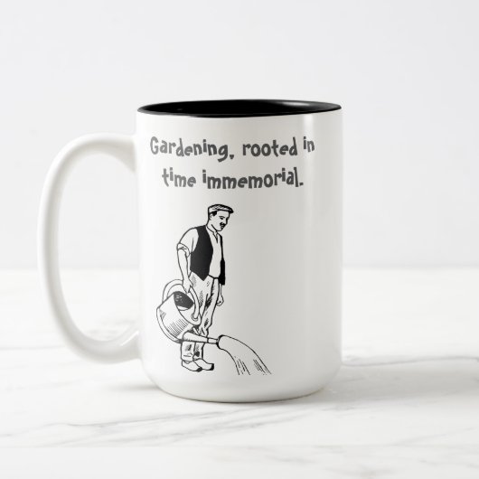 Gartenthema Zweifarbige Tasse (Links)