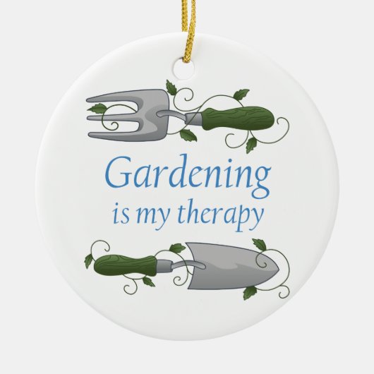 Gartentherapie Keramik Ornament (Vorne)