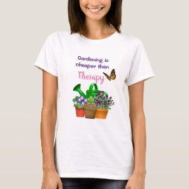 Gartentherapie mit gepolsterten Pflanze Garten T-Shirt
