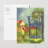 Gartentor durch August Macke Postkarte (Vorne/Hinten)