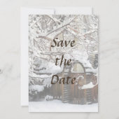 Gartentor im Winter Save the Date (Rückseite)