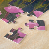 Gartentor | Rosa Blumen Botanische Wasserfarbe Puzzle (Seite)