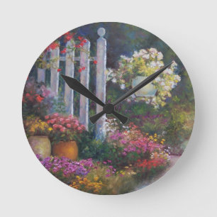 Gartentor Runde Wanduhr