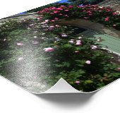 Gartentür mit Sitzbank Fotodruck (Ecke)