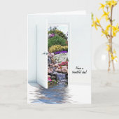 Gartentür und Wasserfälle Karte (Gelbe Blume)