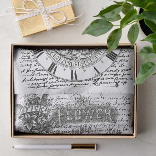 Gartenuhr Seidenpapier (Geschenk)