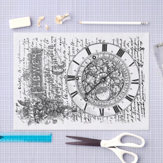 Gartenuhr Seidenpapier (Handwerk)