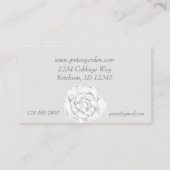 Gartenvegetables Kohl Kräuter Wasserfarbe Visitenkarte (Rückseite)