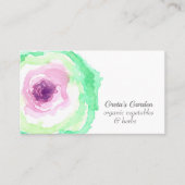 Gartenvegetables Kohl Kräuter Wasserfarbe Visitenkarte (Vorderseite)