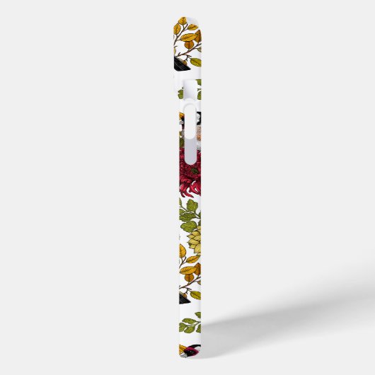 Gartenvögel und Blume 1 Case-Mate iPhone Hülle (Rückseite / Links)