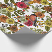 Gartenvögel und Blume 1 Geschenkpapier (Ecke)