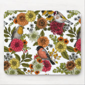 Gartenvögel und Blume 1 Mousepad (Vorne)