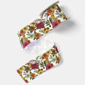 Gartenvögel und Blume 1 Satinband (Rückseite)