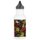 Gartenvögel und Blume 2 Edelstahlflasche (Links)
