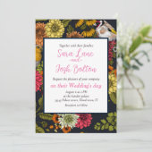 Gartenvögel und Blume 2 Einladung (Stehend Vorderseite)