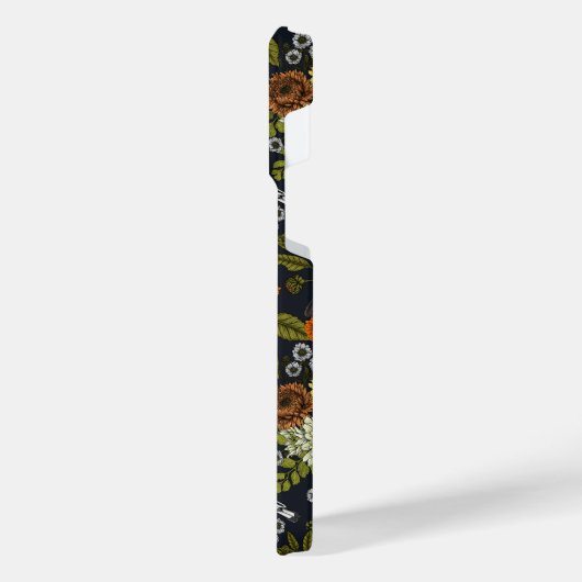 Gartenvögel und Blume 2 iPhone Hülle (Linke Seite)