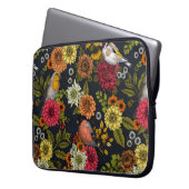 Gartenvögel und Blume 2 Laptopschutzhülle (Vorderseite Links)