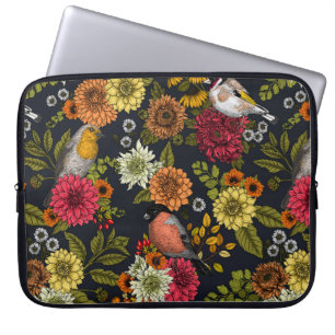 Gartenvögel und Blume 2 Laptopschutzhülle