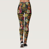 Gartenvögel und Blume 2 Leggings (Rückseite)