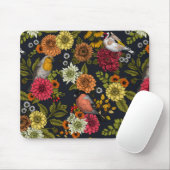 Gartenvögel und Blume 2 Mousepad (Mit Mouse)