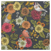 Gartenvögel und Blume 2 Stoff (Muster)