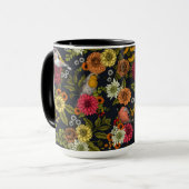 Gartenvögel und Blume 2 Tasse (Vorderseite Links)