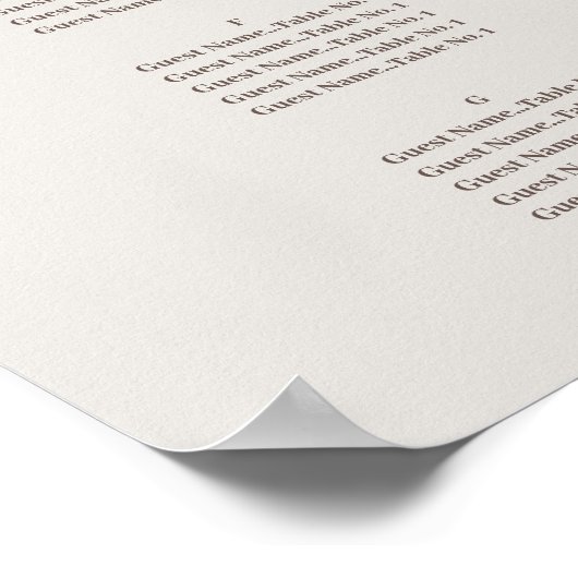 GartenWappen | Eggshell Alphabetic Seekarte Poster (Ecke)