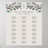 GartenWappen | Eggshell Alphabetic Seekarte Poster (Vorne)