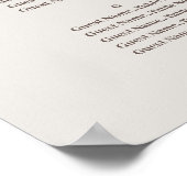 GartenWappen | Eggshell Alphabetic Seekarte Poster (Ecke)