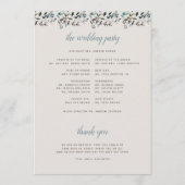 GartenWappen | Eggshell | Blumenfeier Programm (Rückseite)