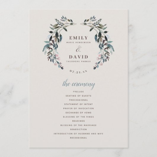 GartenWappen | Eggshell | Blumenfeier Programm (Vorderseite)