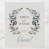 GartenWappen | Eggshell | GASTGESCHENK HOCHZEIT Weinetikett (Einzelnes Label)