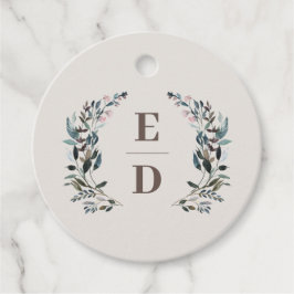 GartenWappen | Eggshell | Hochzeitsmonogramm Geschenkanhänger