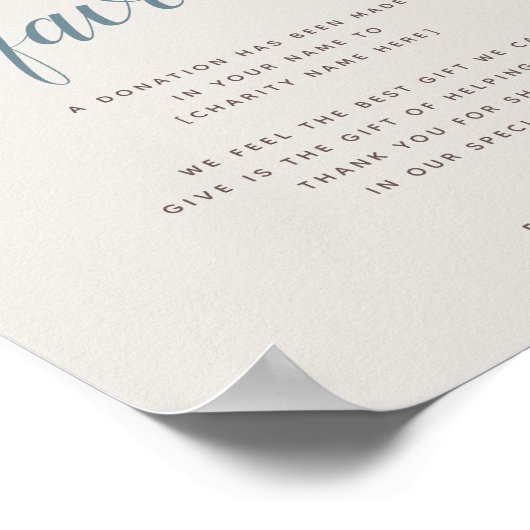 GartenWappen | Eggshell | Hochzeitsspenden - Wohlt Poster (Ecke)