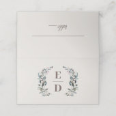 GartenWappen | Eggshell | Tabelle für das Hochzeit Platzkarte (Außenseite Aufgefaltet)