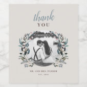 GartenWappen | Eggshell | Vielen Dank Foto Gefalle Weinetikett (Einzelnes Label)