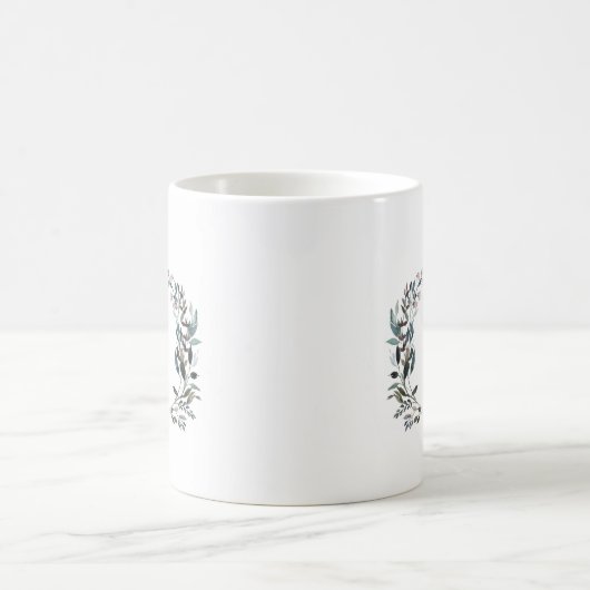 GartenWappen | Floral Wedding Monogram Kaffeetasse (Mittel)