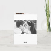 GartenWappen | Mauve Lila Floral Wedding Foto Dankeskarte (Rückseite)