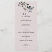 GartenWappen | Mauve Lila Floral Wedding Script Menükarte (Vorderseite)