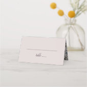 GartenWappen | Mauve Lila Wedding Monogram Table Platzkarte (Rückseite)
