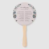 GartenWappen | Mauve Lila Wedding Party Programm Fächer (Rückseite)