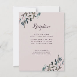 GartenWappen | Mauve Lila Wedding Reception Info RSVP Karte