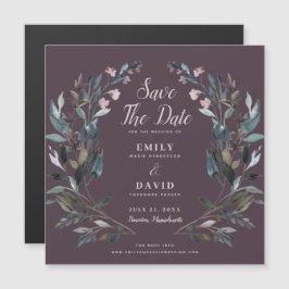 GartenWappen | Mauve Lila Wedding Save the Date Magneteinladung