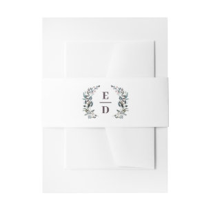 GartenWappen Mauve Wedding Monogram Lila Einladungsbanderole