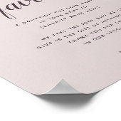 GartenWappen | Mauve Wedding Spende Wohltätigkeit Poster (Ecke)