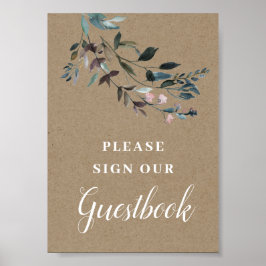 GartenWappen | Rustic Floral Wedbook Poster